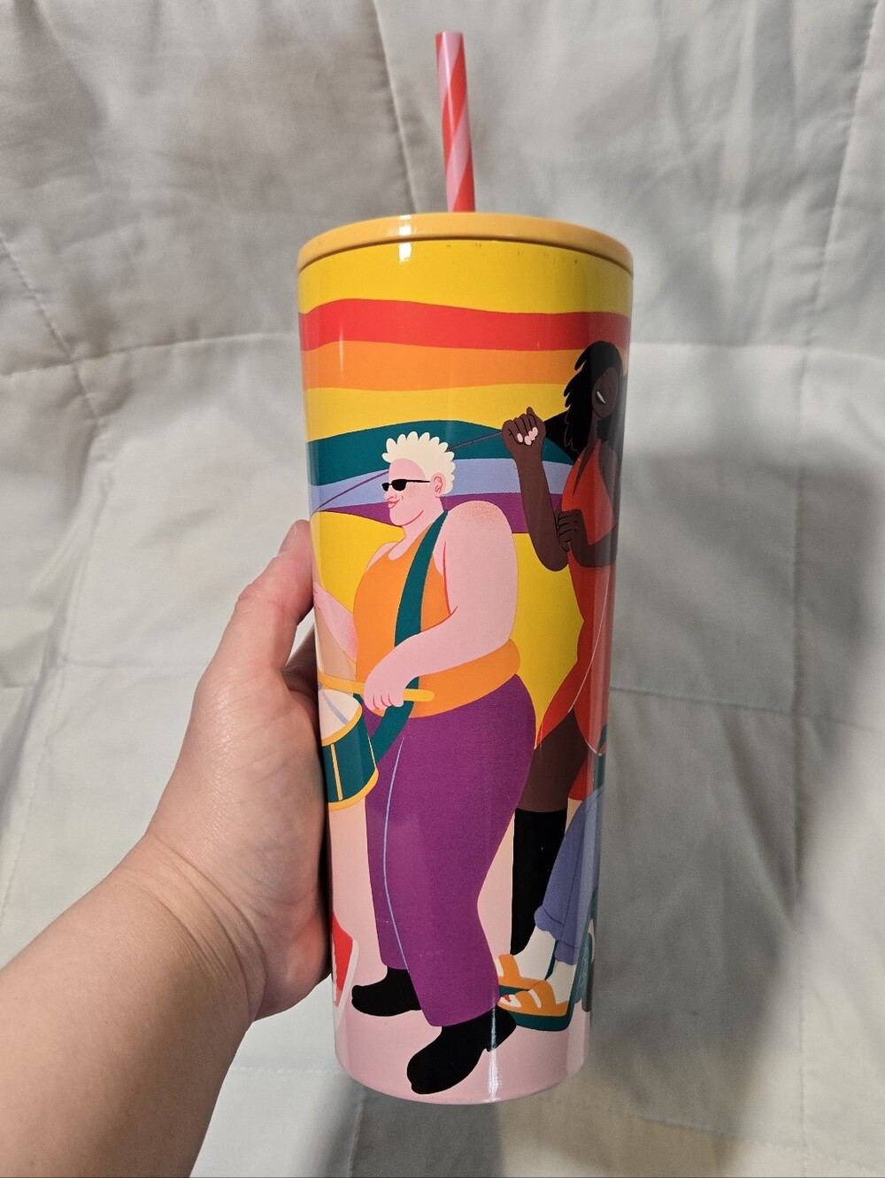 Starbucks X SOFIE BIRKIN LGBTQ+ Pride Rainbow Parade Cup Tumbler With Straw 24oz